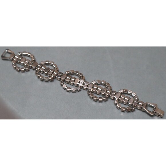 Deco Wide Rhinestone Bracelet Loop Circle Design - Picture 6 of 6